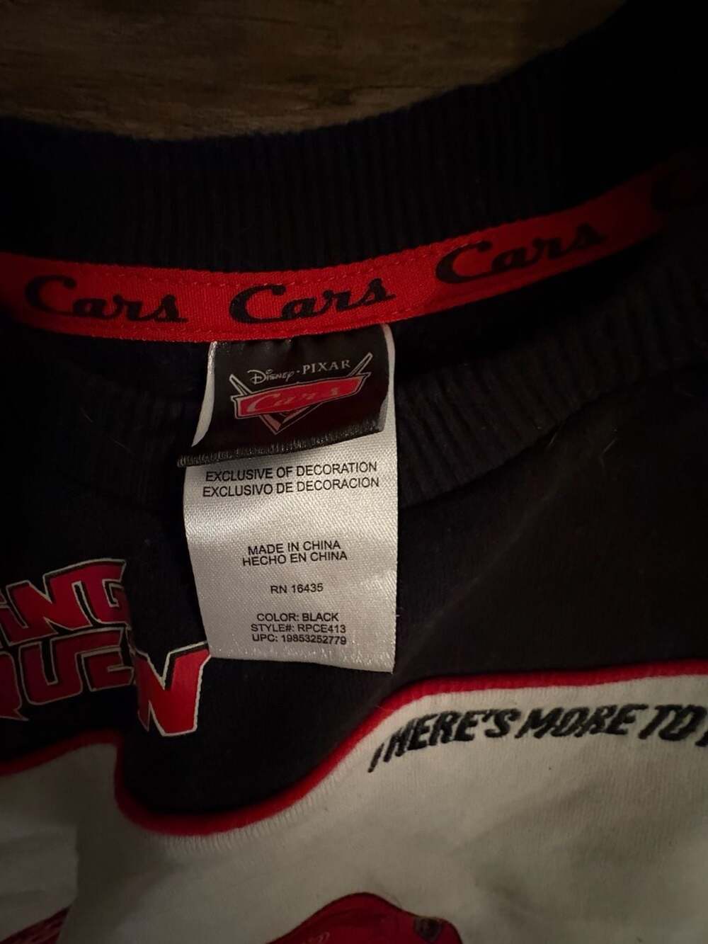 Disney Pixar Cars Lightning McQueen Piston Cup Sweatshirt Size 3T - Picture 4 of 6